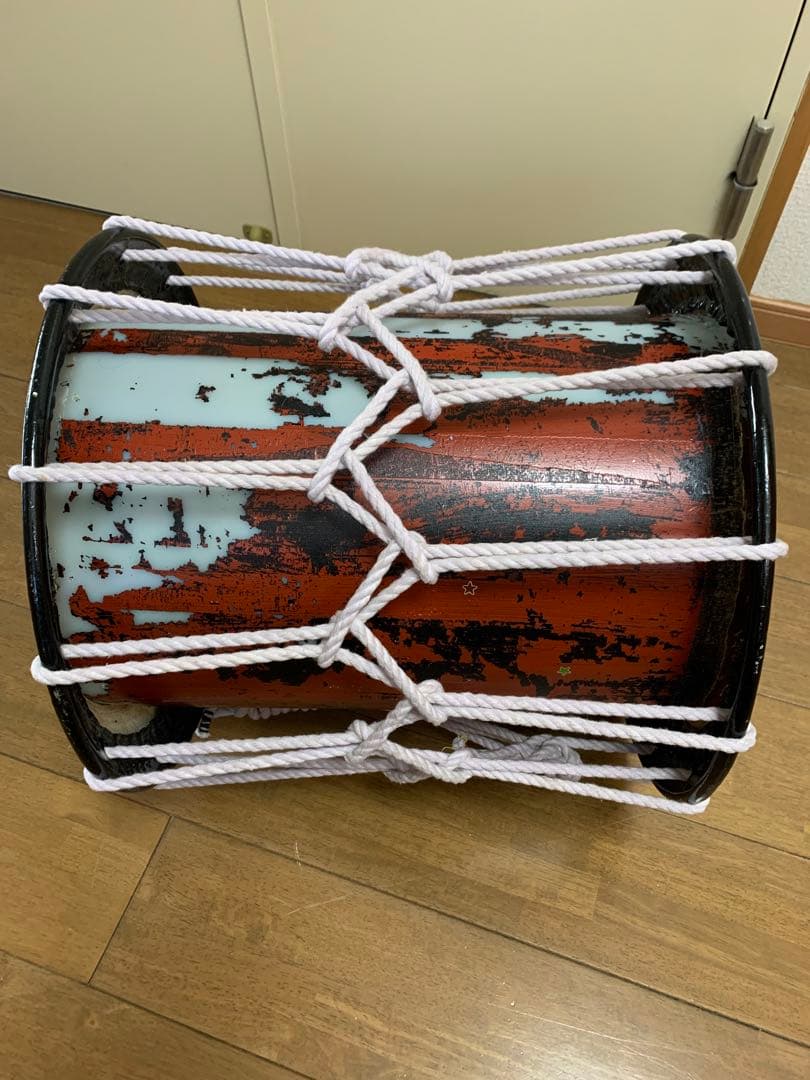 桶胴太鼓　和太鼓　W45.5cm 約5.2キロ　担ぎ桶太鼓　現状品