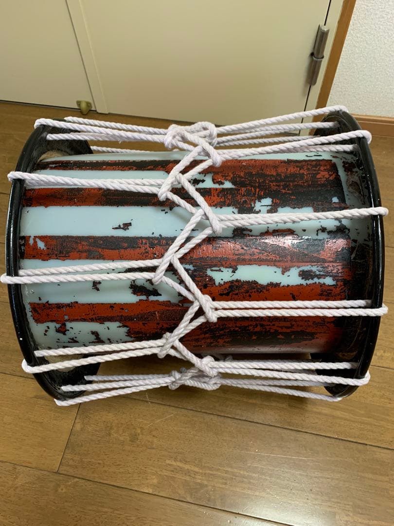桶胴太鼓　和太鼓　W45.5cm 約5.2キロ　担ぎ桶太鼓　現状品