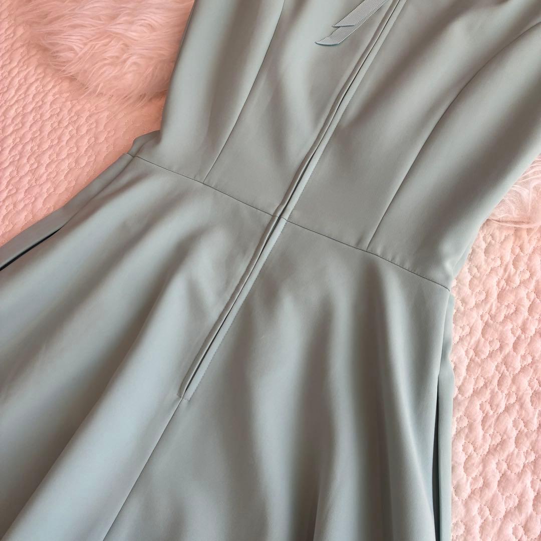 美品♡フォクシーニューヨーク　ラミューズ　フレアワンピース　ティファニーブルー