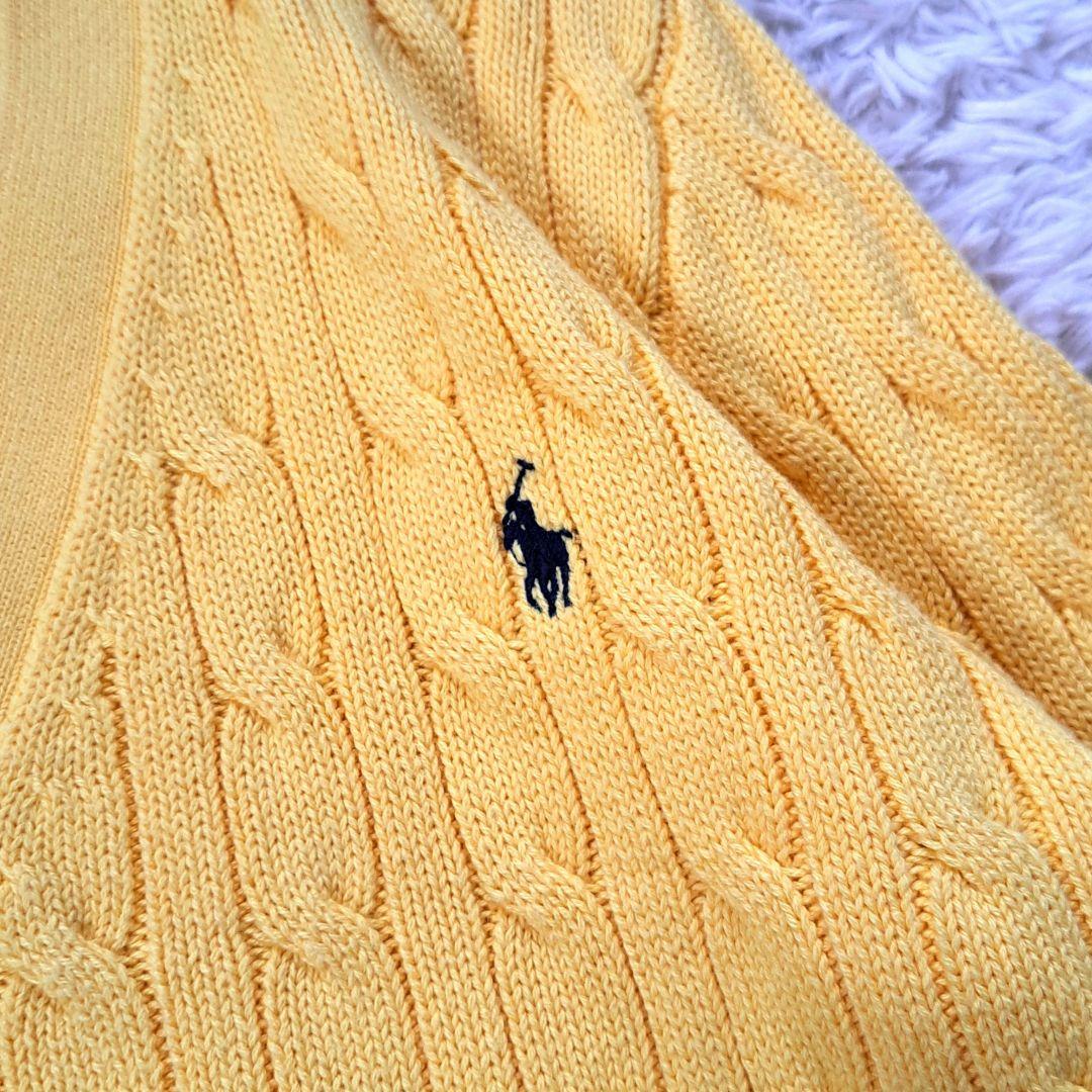 2023 ポロラルフローレン ケーブルニットカーディガン 綿100% ポニー刺繍