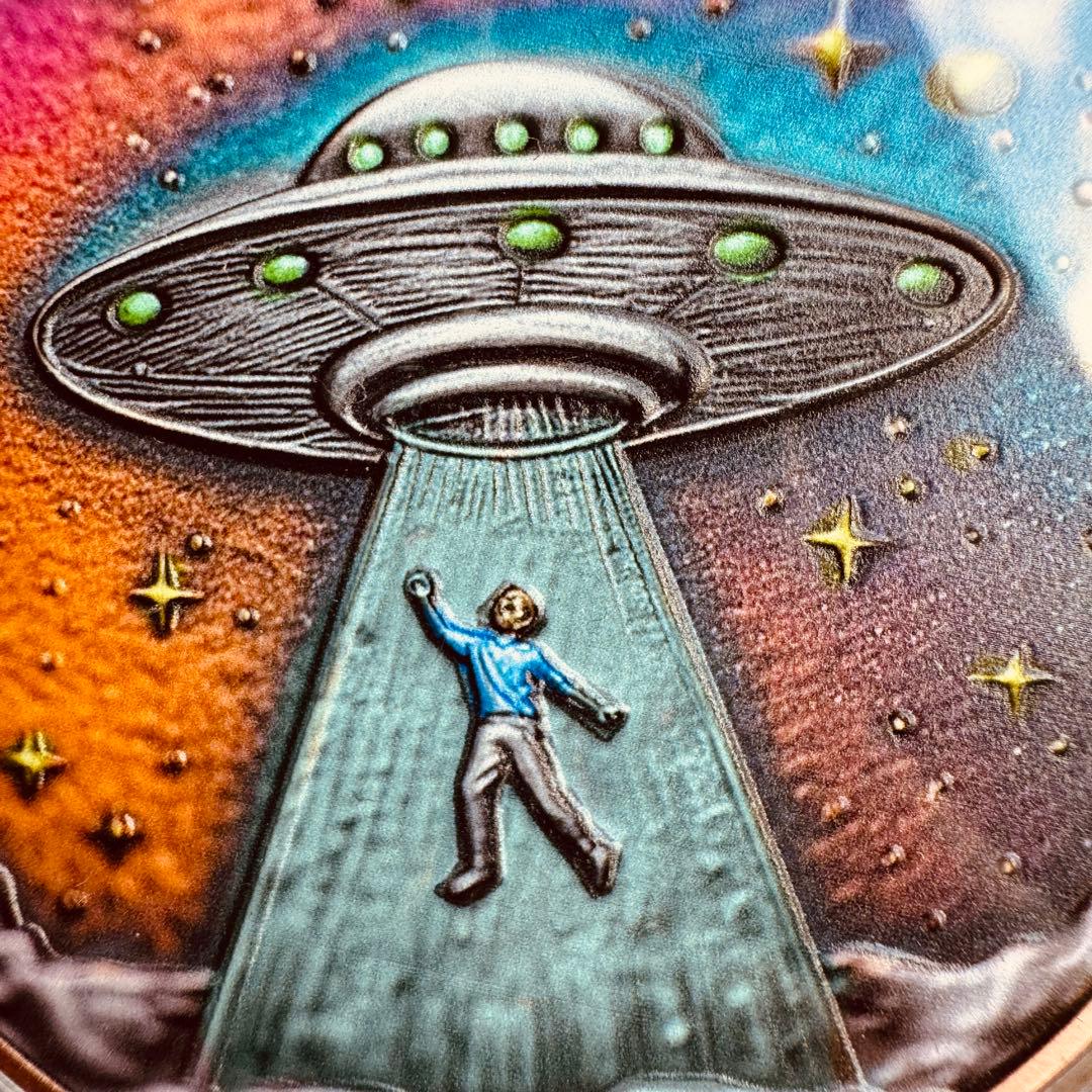 アンティーク　カラーアート純銅メダル　5オンス beam me up!