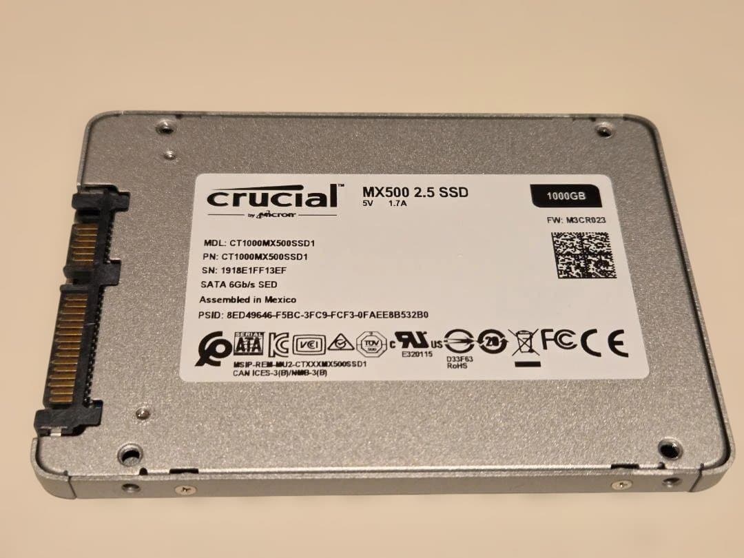 内蔵型SSD Crucial MX500 1TB SSD