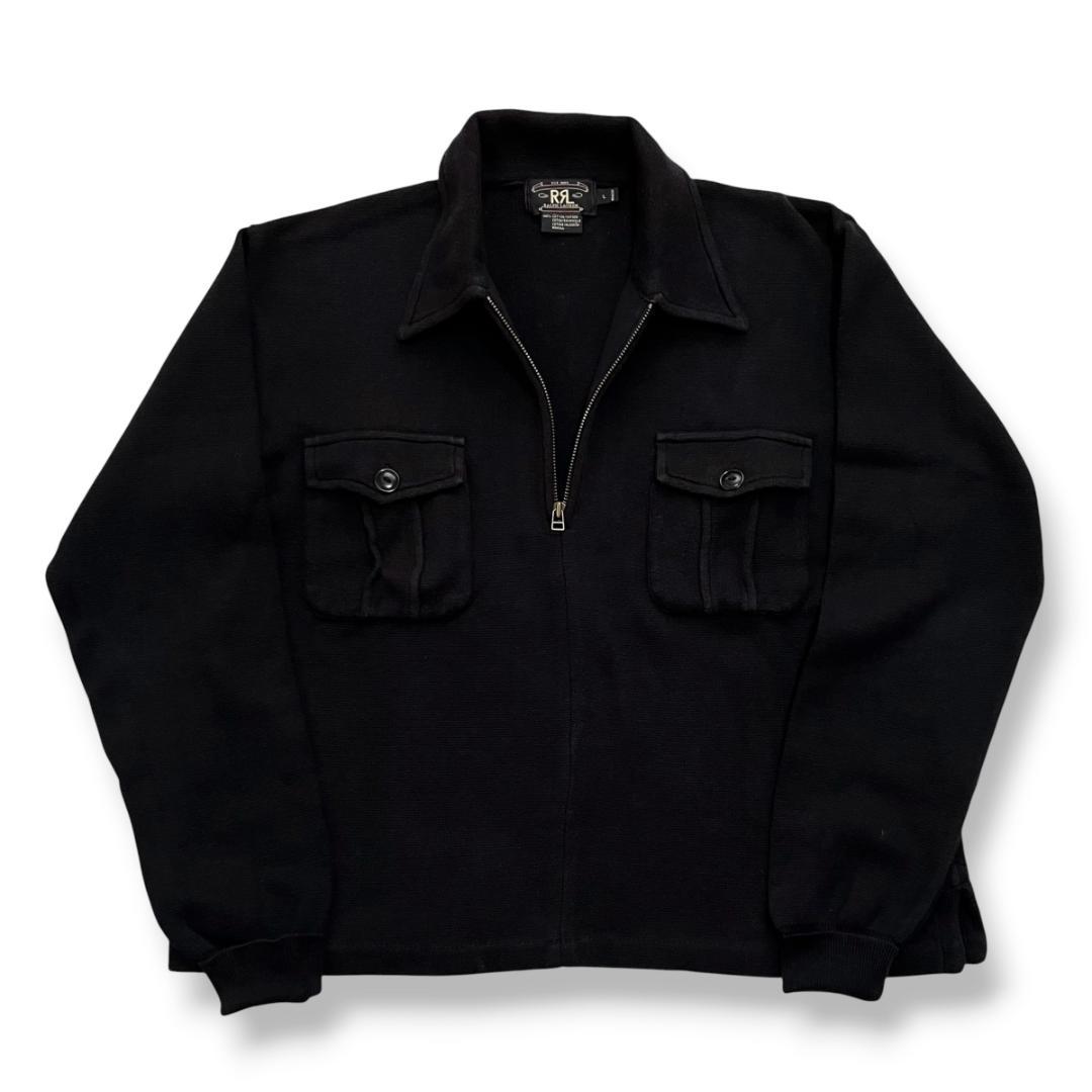 RRL 90s 三ツ星タグ ビンテージ ハーフジップシャツ　ジャケット 黒 L