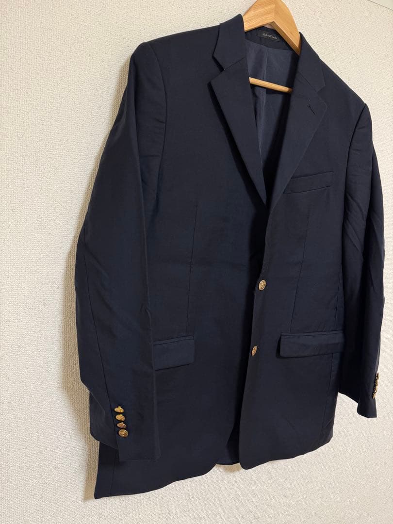【美品】Ralph Lauren 紺ブレ カナダ製 ウール100%