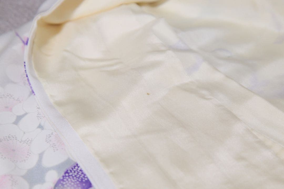 振袖フルセット 正絹 美品 白色 紫色 成人式 前撮り 卒業式 振袖