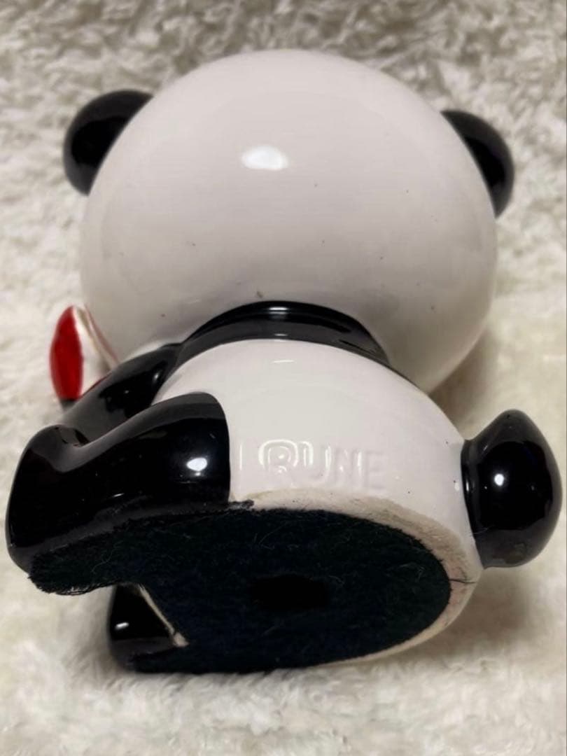 昭和レトロ　内藤ルネ♡赤電話パンダ貯金箱　当時物　陶器　ヴィンテージ