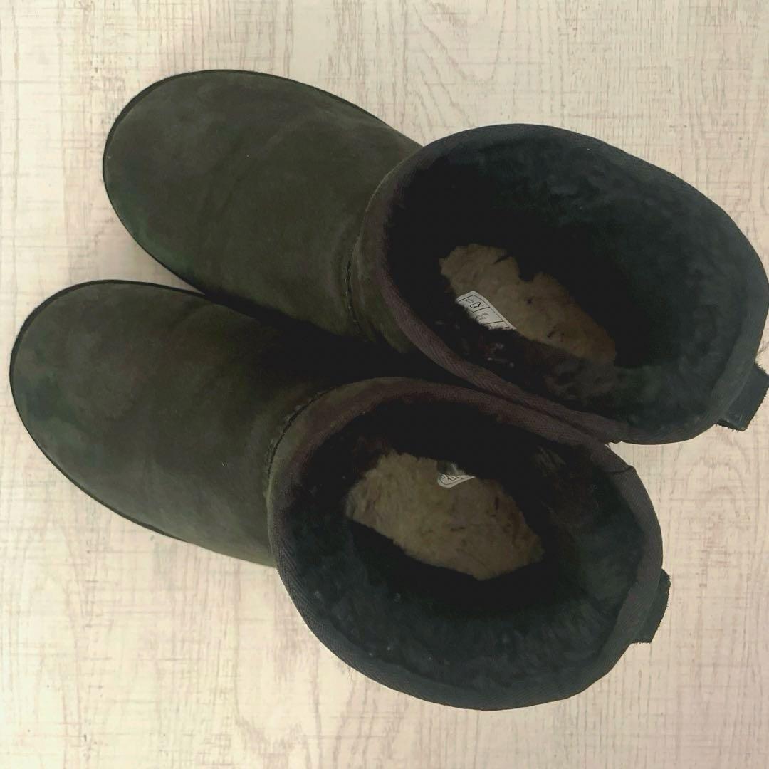 ♦UGG ♦アグ クラシックミニⅡ /ムートンブーツ /BLACK 24cm
