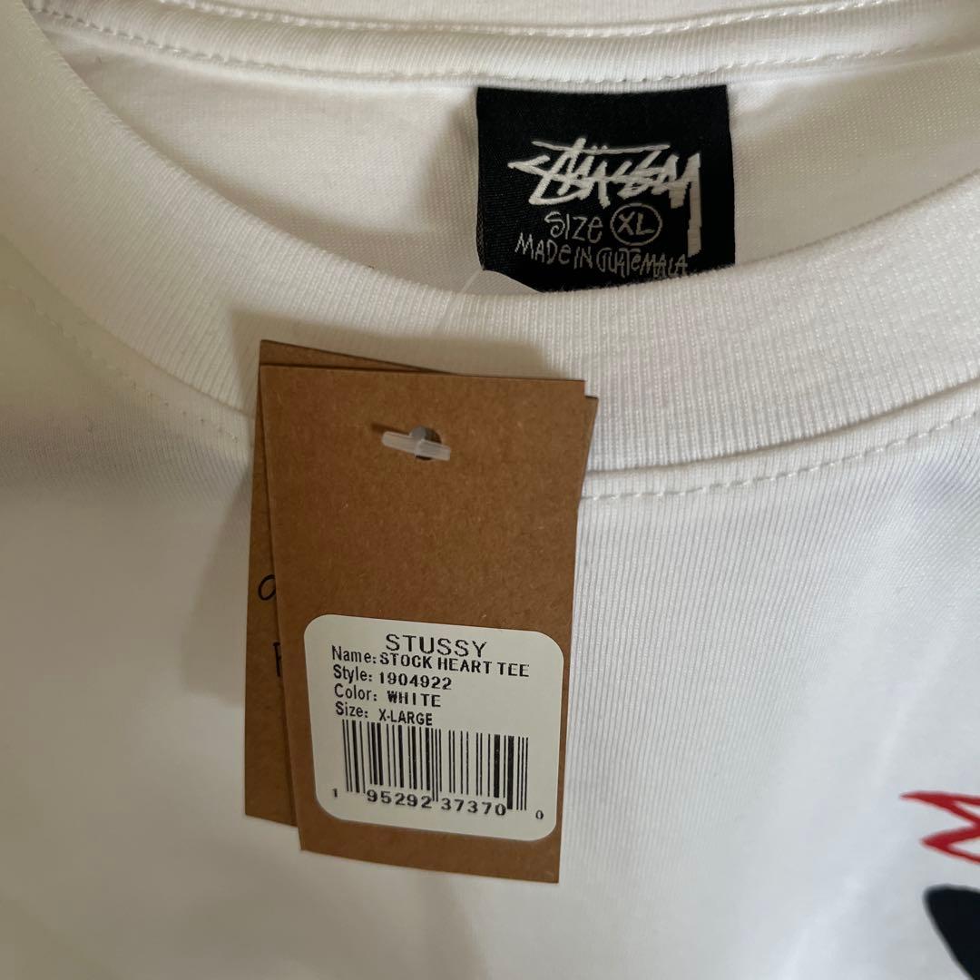 STUSSY STOCK HEART TEE XL ホワイト　最終値下げ
