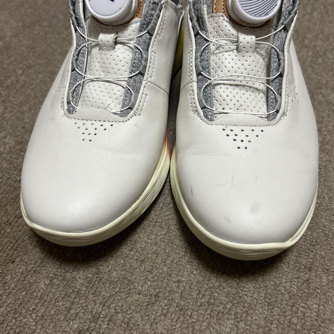 ECCO ゴルフシューズ BOA ホワイト 24.0cm