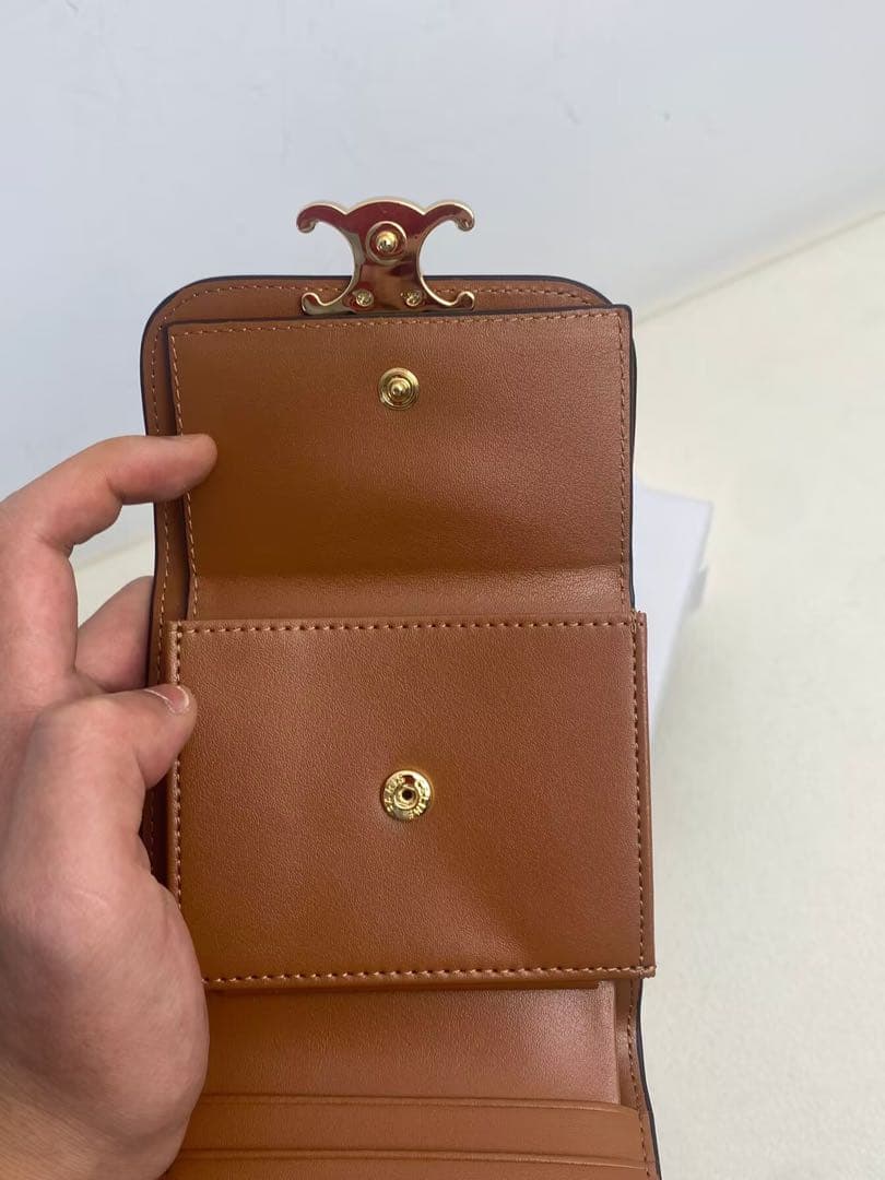 CELINE セリーヌ 三つ折り財布 ダークブラウン
