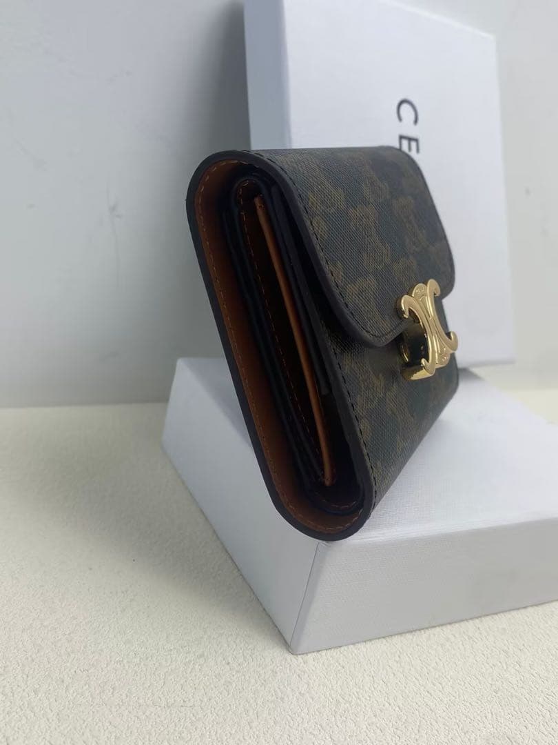 CELINE セリーヌ 三つ折り財布 ダークブラウン