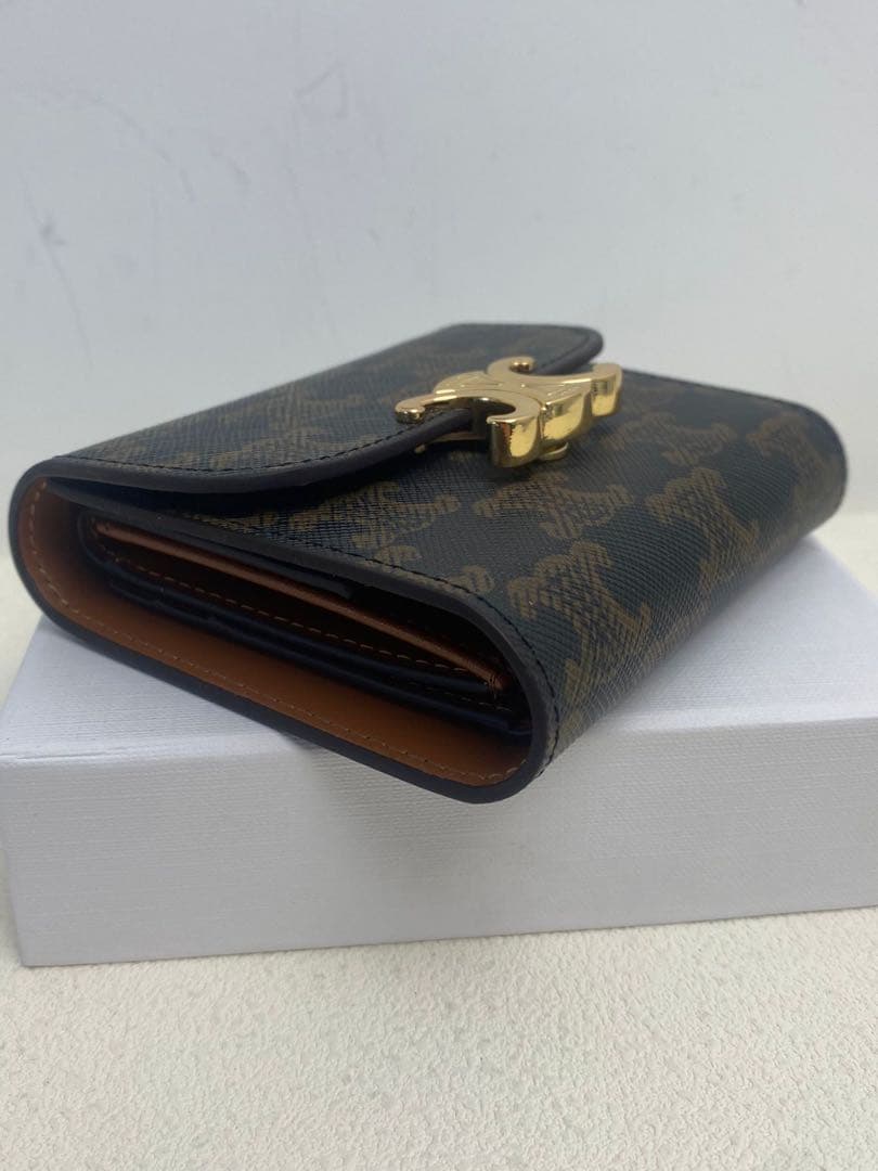 CELINE セリーヌ 三つ折り財布 ダークブラウン