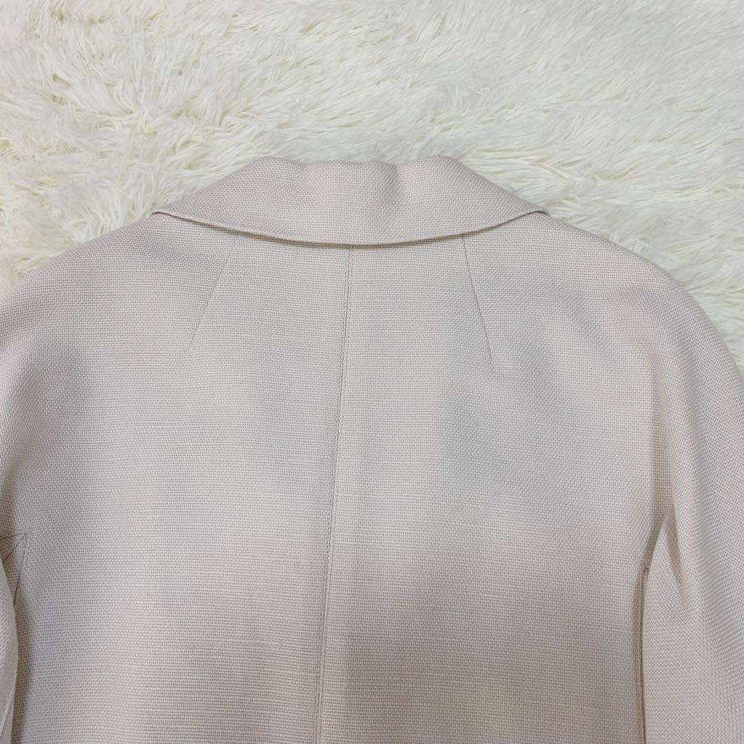 'S Max Mara コットン リネン フリンジ ジャケット シルク袖裏地