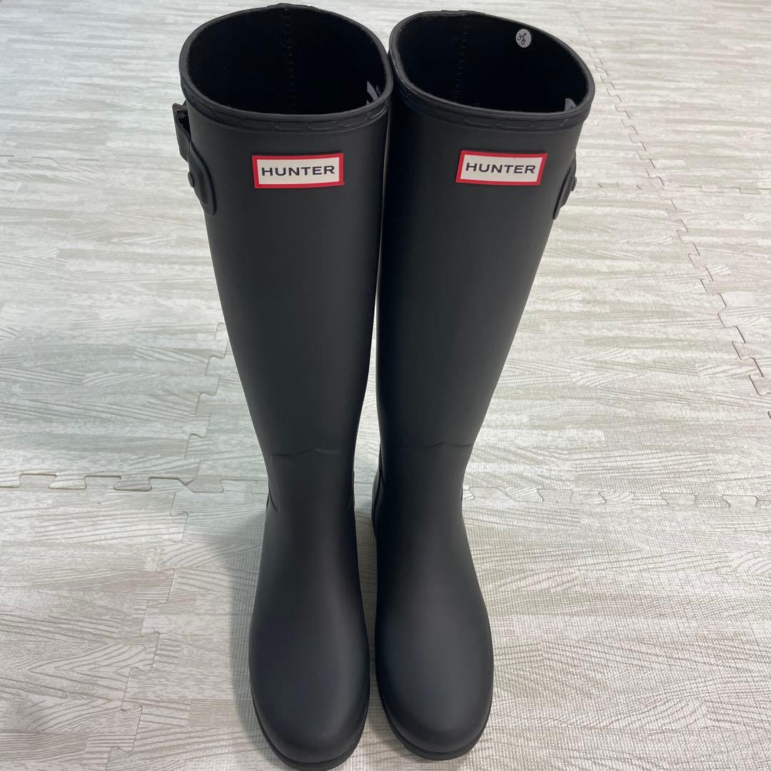 【美品】HUNTER レインブーツ　UK4 23cm ブラック　ハンター