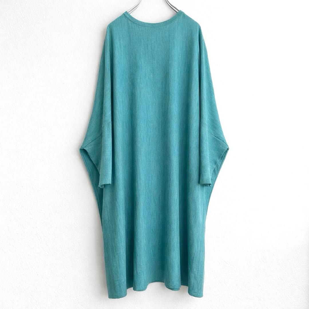 定価2.2万 ビアズリー 麻混BIGニット グリーン リネン混 春ニット
