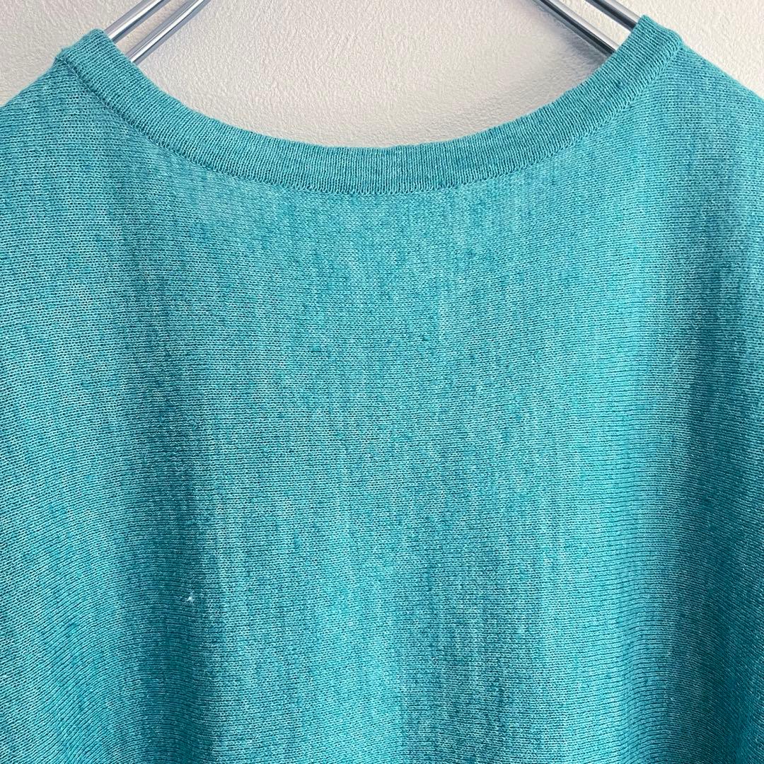 定価2.2万 ビアズリー 麻混BIGニット グリーン リネン混 春ニット