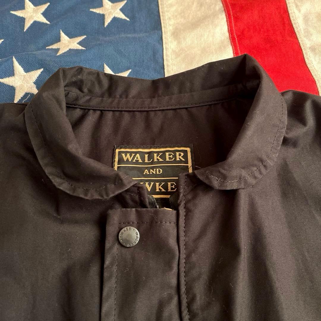 Walker & Hawkes オイルド ベスト M ブラック イギリス製