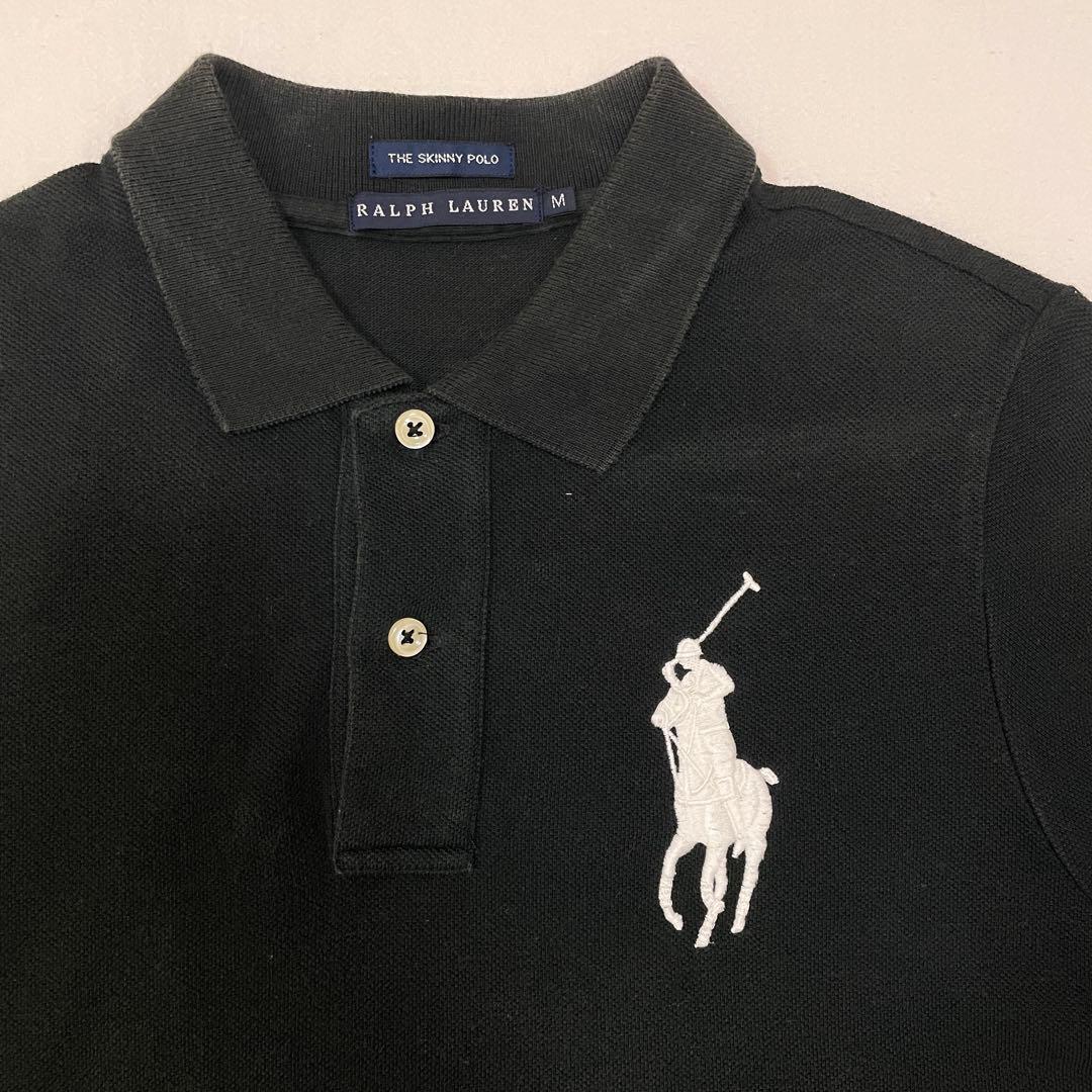 ラルフローレン ビッグポニー THE SKINNY POLO黒 レディースM