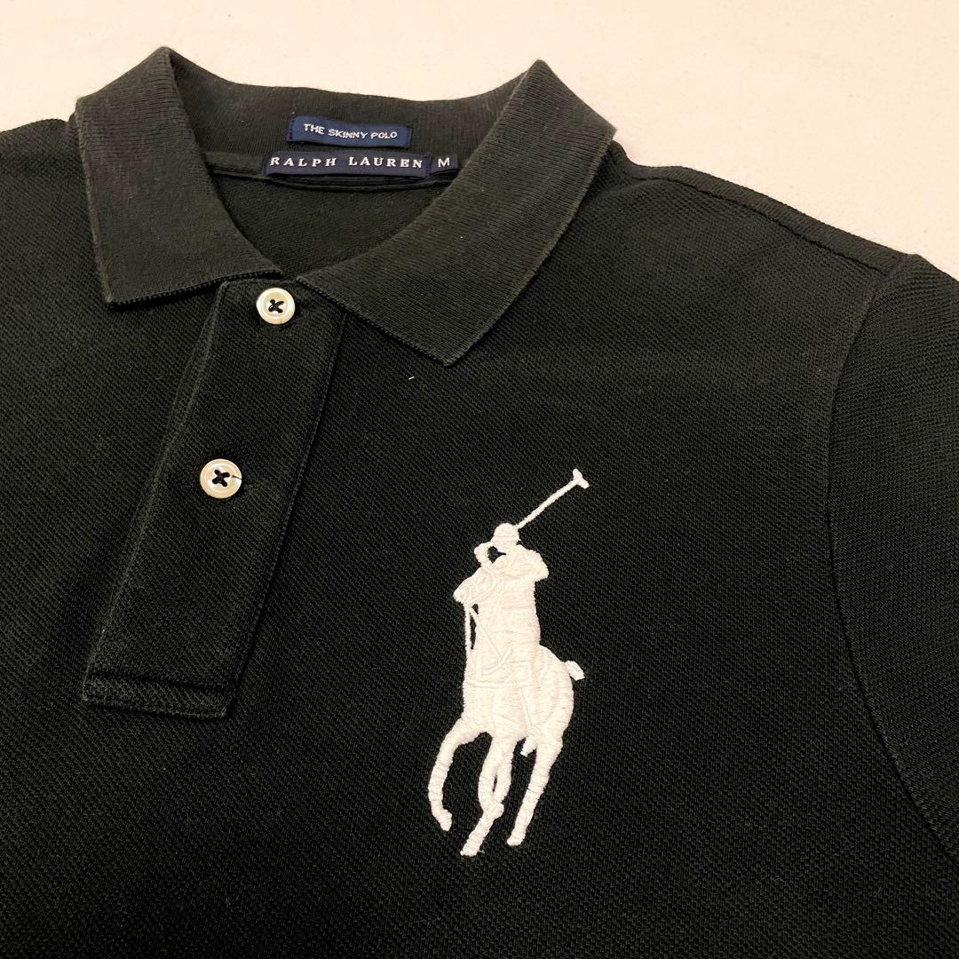 ラルフローレン ビッグポニー THE SKINNY POLO黒 レディースM
