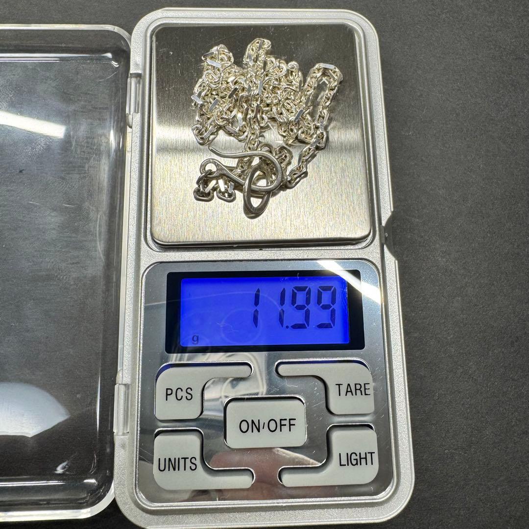 【45㎝ 12g silver925】ヴィンテージ 太角チェーン ネックレス
