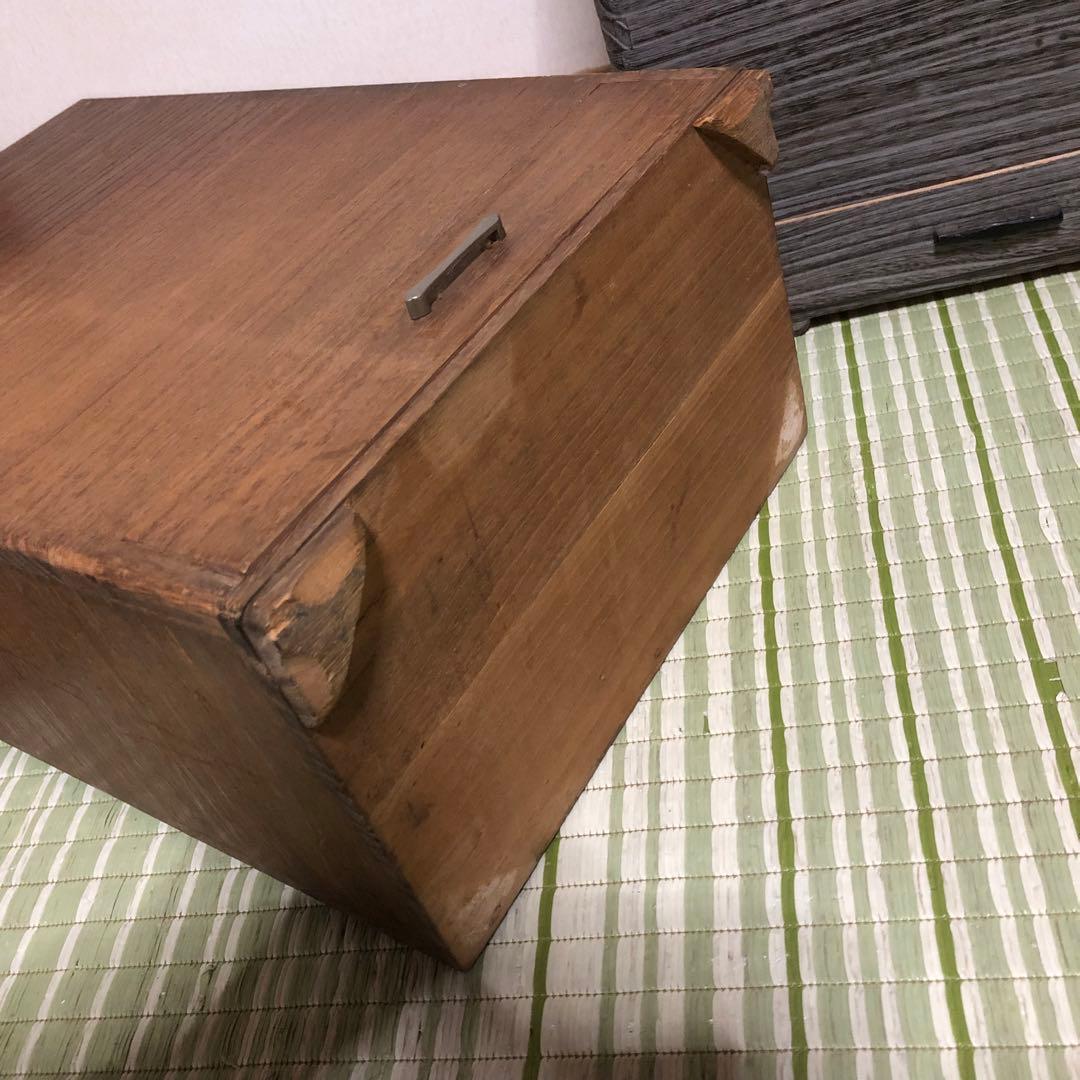 三味線　立て　スタンド　木製　箱　和楽器　弦楽器　保管　引き出し　蓋付き　2個