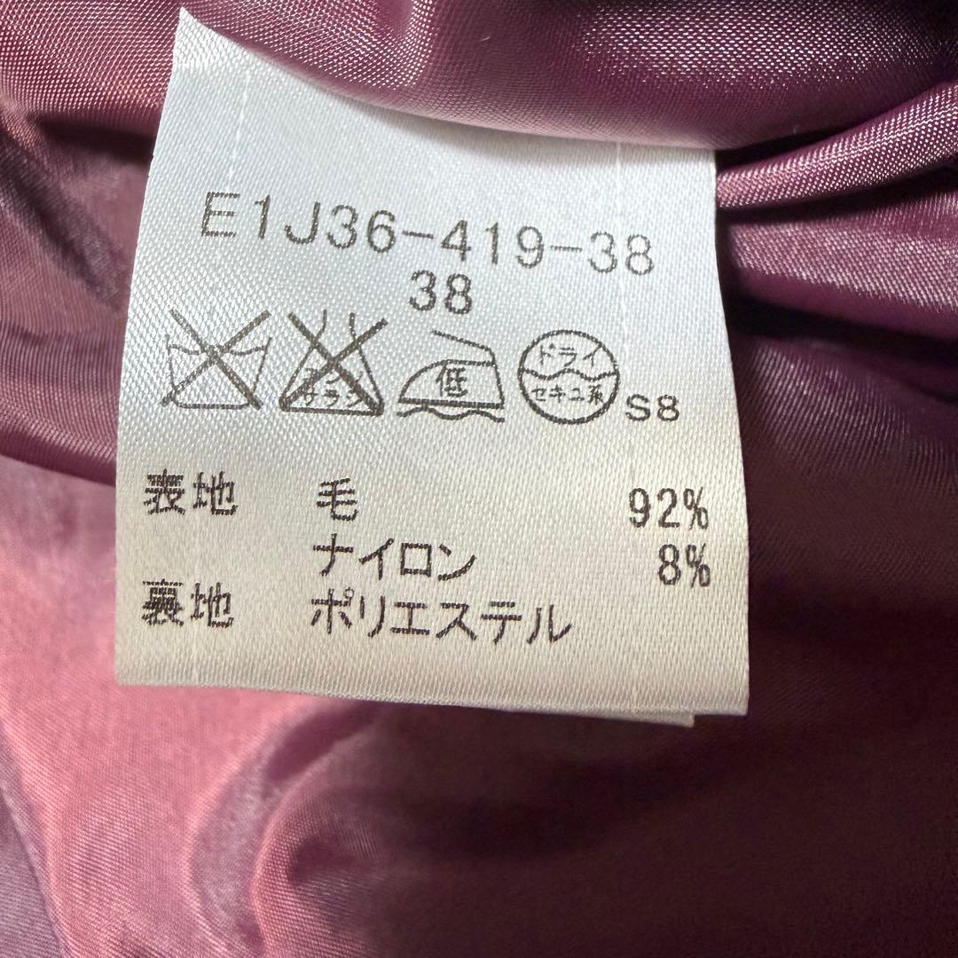 極美品　バーバリー ブルーレーベル ノバチェック ウール ワンピース 38 M