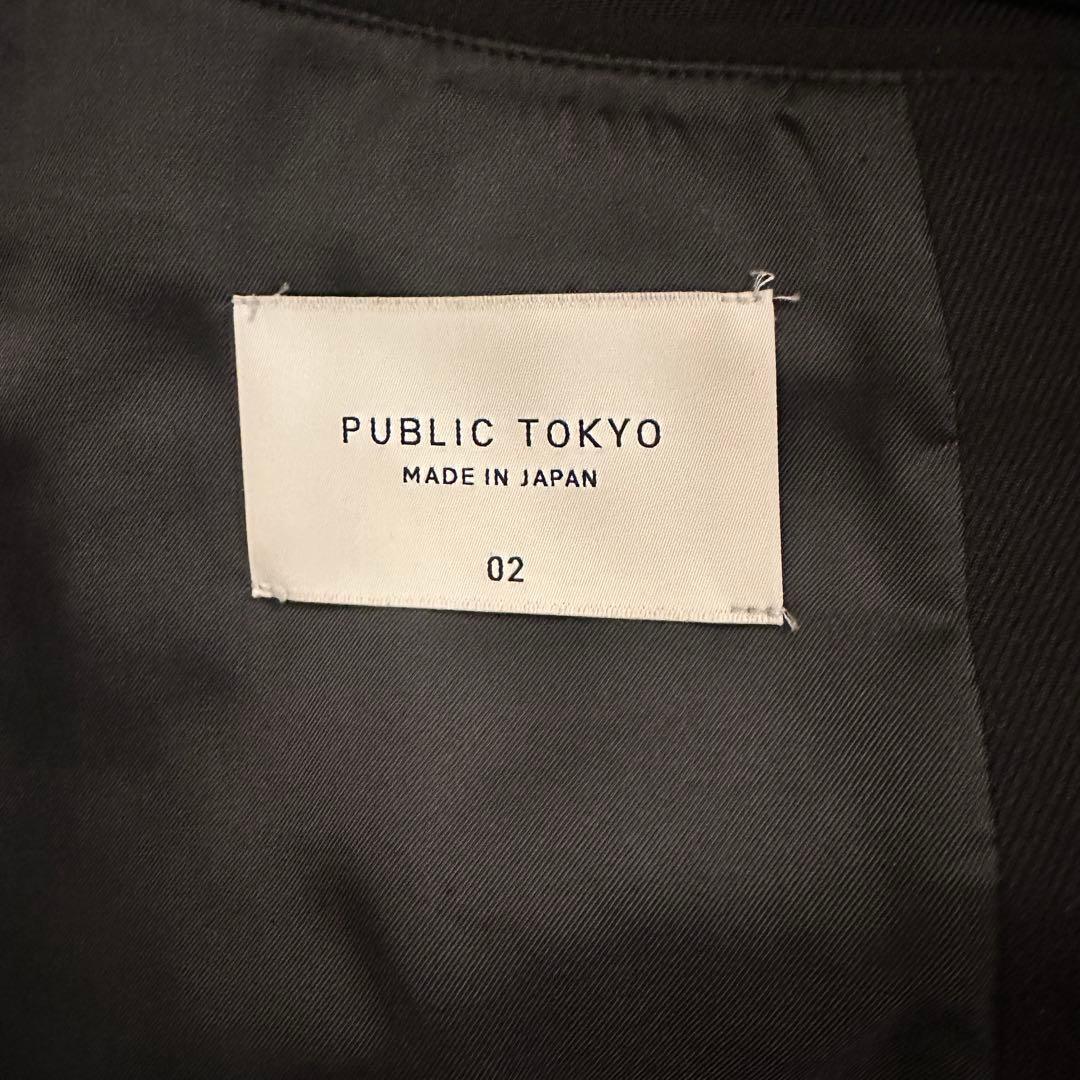 【美品】PUBLIC TOKYO ステッチコンビブルゾンBlack SIZE 2