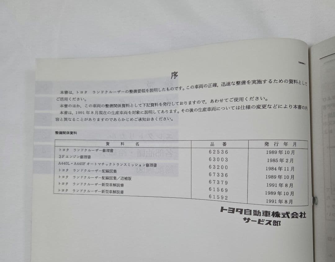 トヨタ ランドクルーザー80 配線図集・修理書