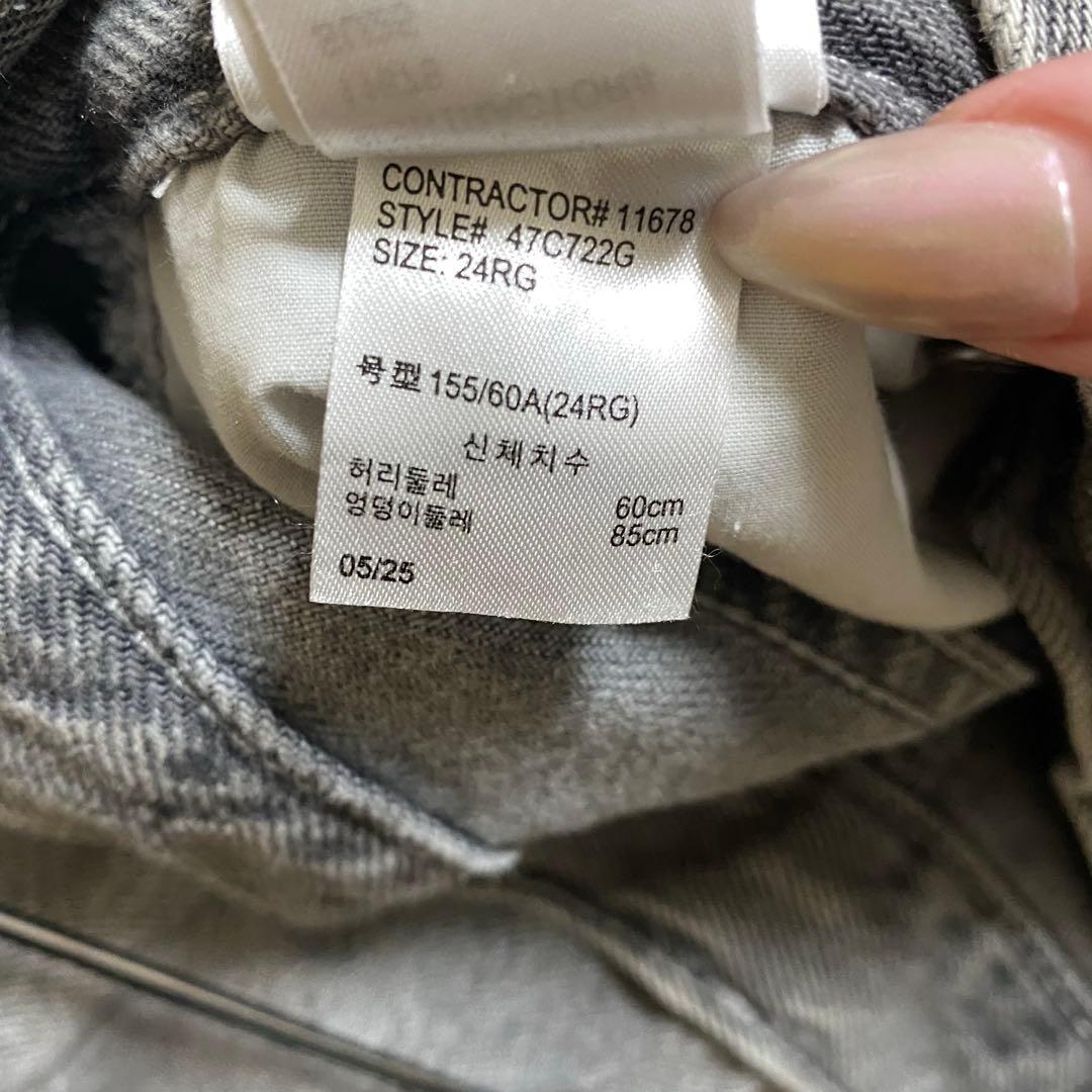   Baggy ローライズバギーグレージーンズ　デニム