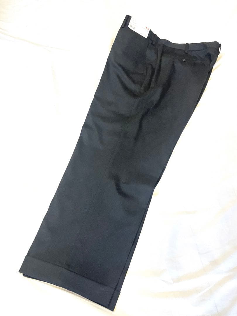 ⭐️未使用 タグ付UNIQLO ストレッチウール スーツ セットアップ ブラック