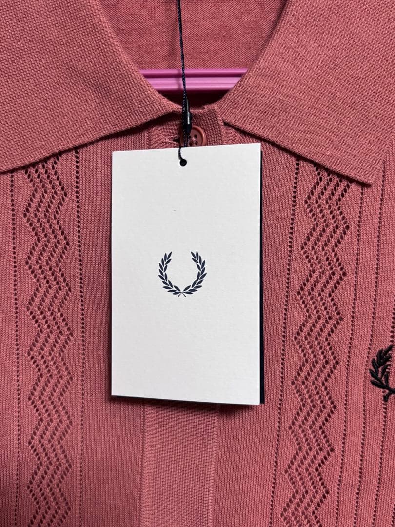 FRED PERRY 半袖ポロシャツ UK 10 ピンク 新品タグ付き