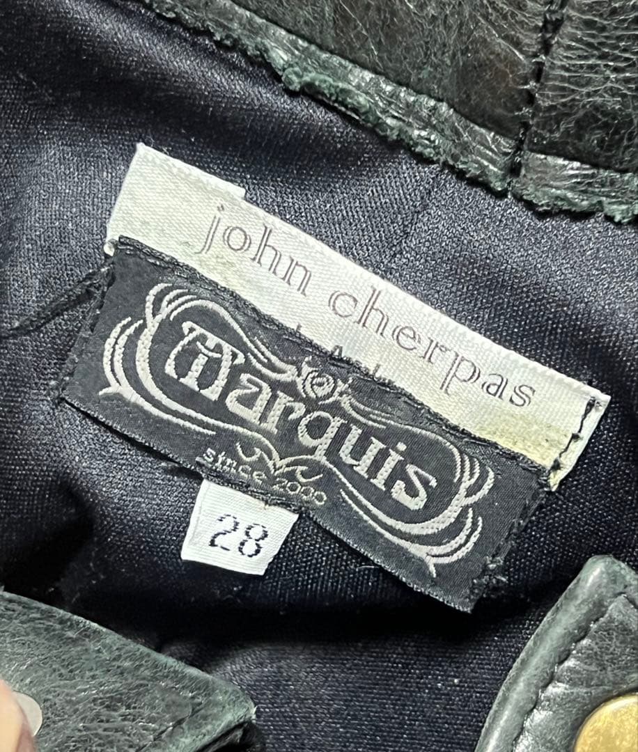 JOHN CHERPAS×Marquistone レザーパンツ　y2kアーカイブ