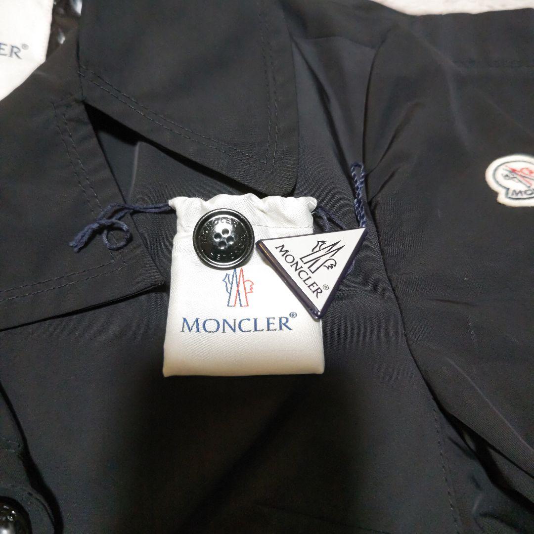 【限定値下】MONCLER ブラック ダブルブレスト　ナイロンスプリングコート