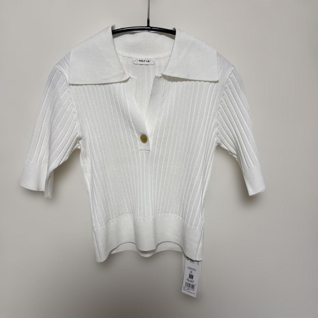 【新品】FRAY I.D オープンカラーポロニット