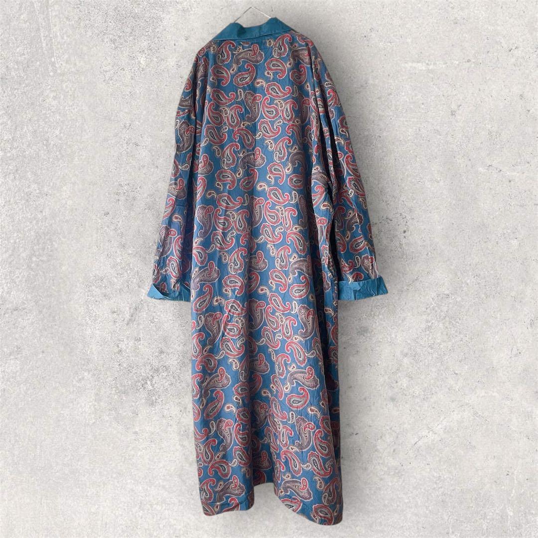 美品✨シルク100% ROBERT STOCK ペイズリー柄 ガウン L相当
