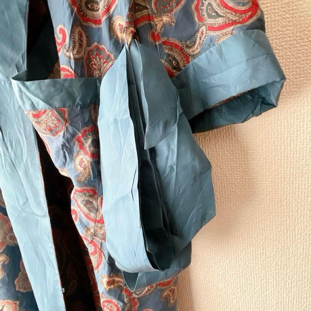 美品✨シルク100% ROBERT STOCK ペイズリー柄 ガウン L相当