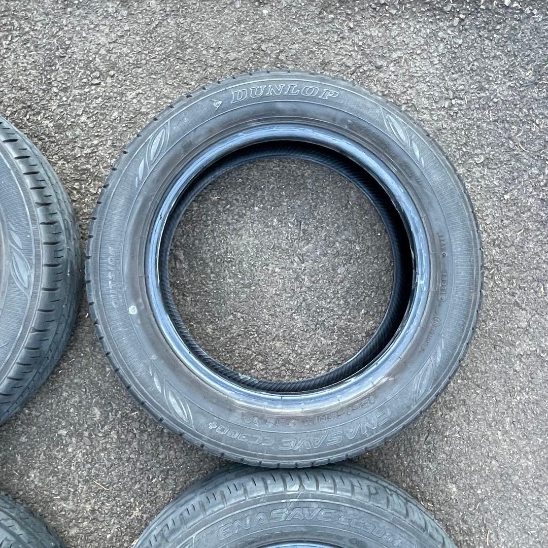 バリ溝 155/65R14 ダンロップ エナセーブ EC300+ 4本 21年製