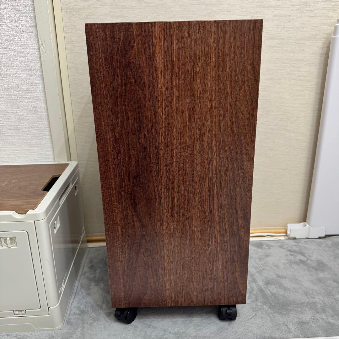 ミラー付コスメワゴン ドレッサー 木目 大容量 収納