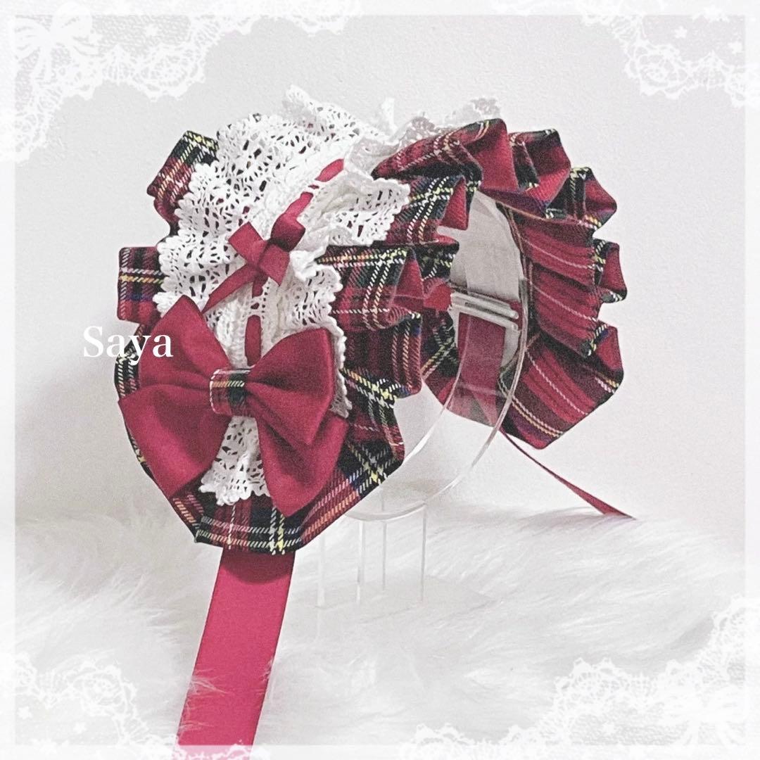 ♡ Princess rose フリルレースリボンヘッドドレス pink ♡