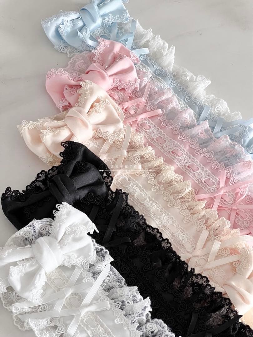 ♡ Princess rose フリルレースリボンヘッドドレス pink ♡