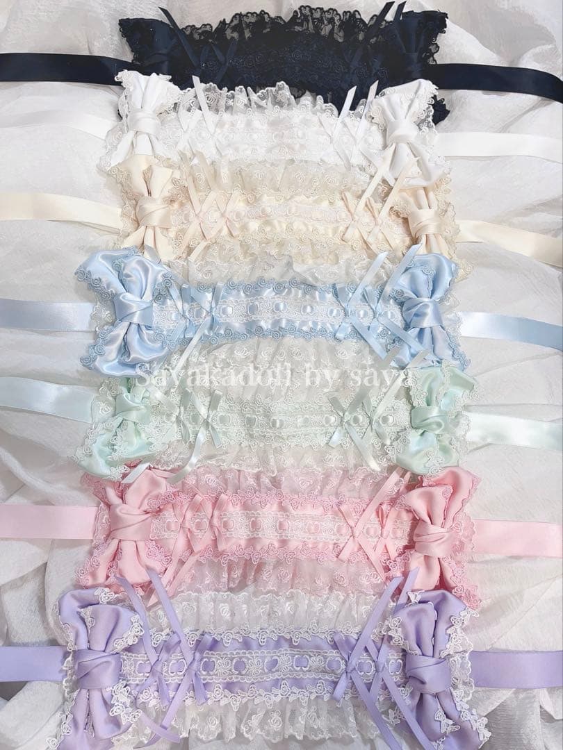 ♡ Princess rose フリルレースリボンヘッドドレス pink ♡