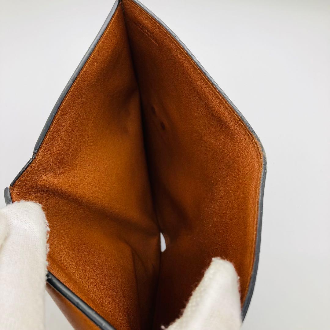 LOEWE ロエベ 二つ折り財布 バーティカルウォレット ネイビーA950