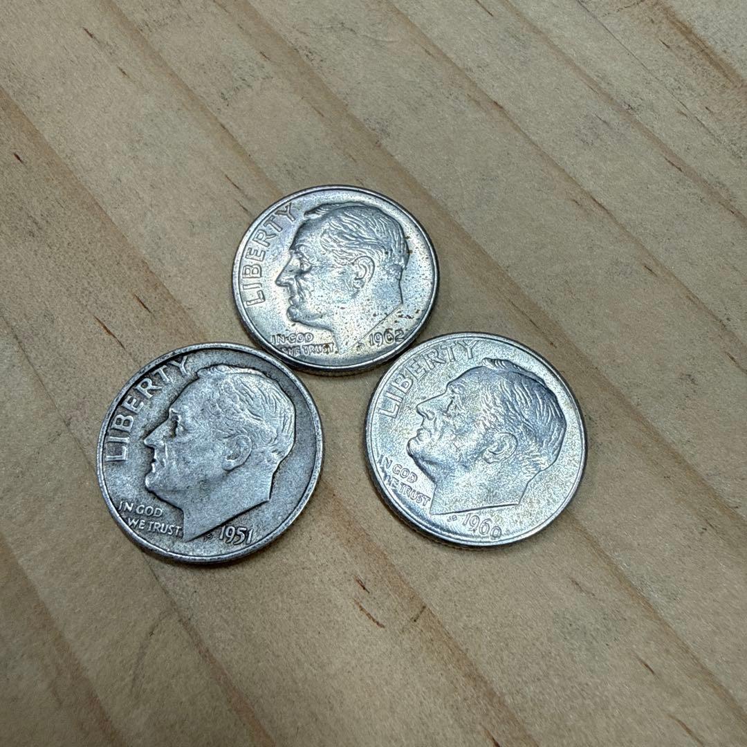 フランクリン ルーズベルト 大統領 10セント（ダイム） 銀貨 12枚