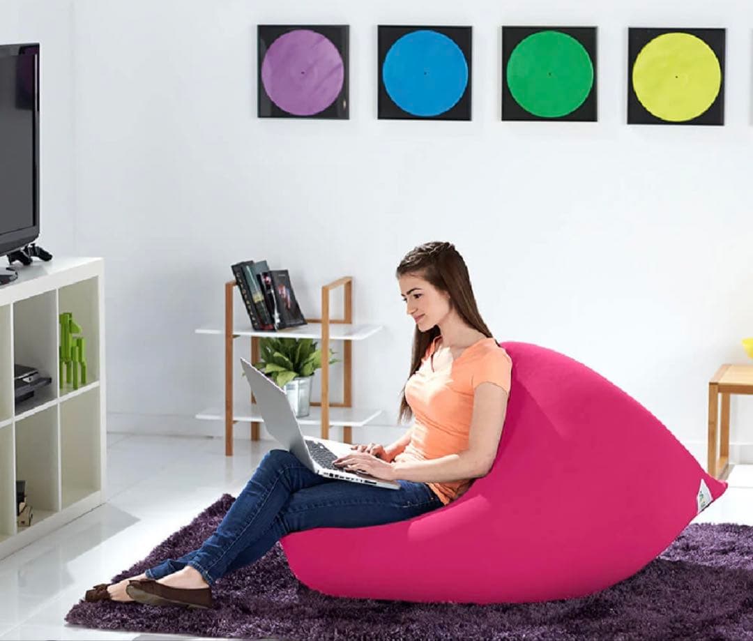 (美品)Yogibo Mini ビーズクッション ピンク　ソファ　寝具　ヨギボー