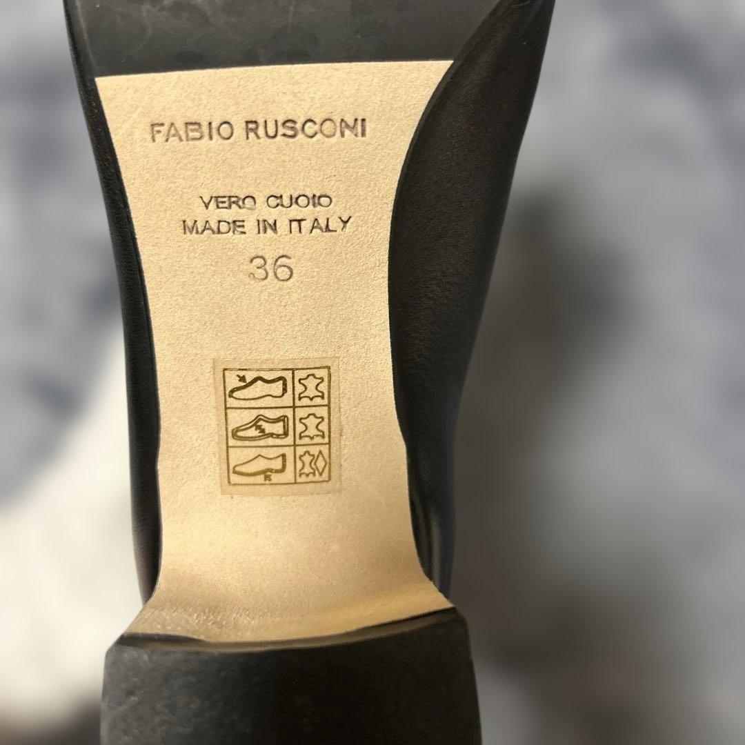 FABIO RUSCONI ブラックブーティ サイズ36