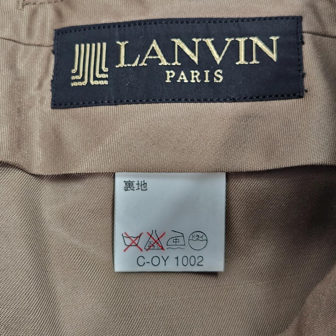 【LANVIN】ダブルスーツ　セットアップ　L　４B　裏地柄