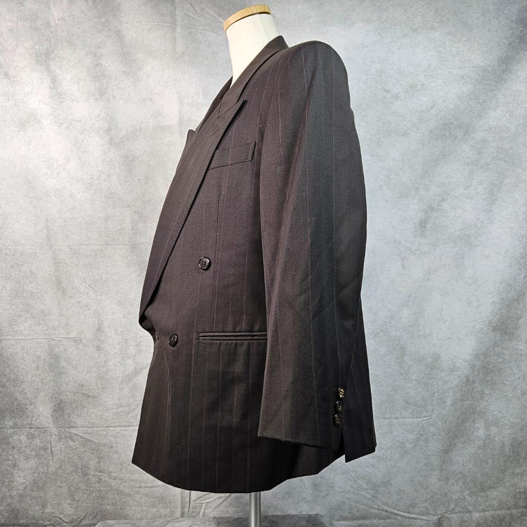 【LANVIN】ダブルスーツ　セットアップ　L　４B　裏地柄