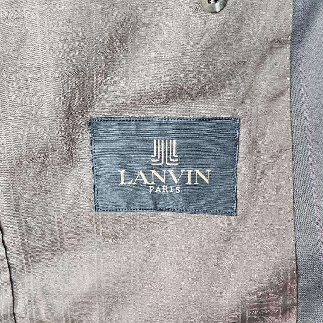 【LANVIN】ダブルスーツ　セットアップ　L　４B　裏地柄