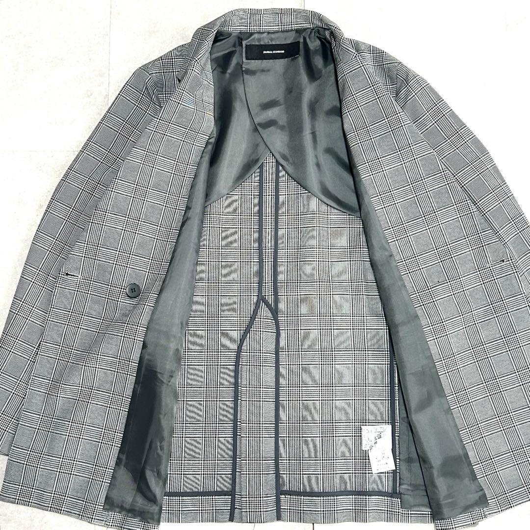 美品 JOURNAL STANDARD チェック柄 ダブルテーラードジャケット