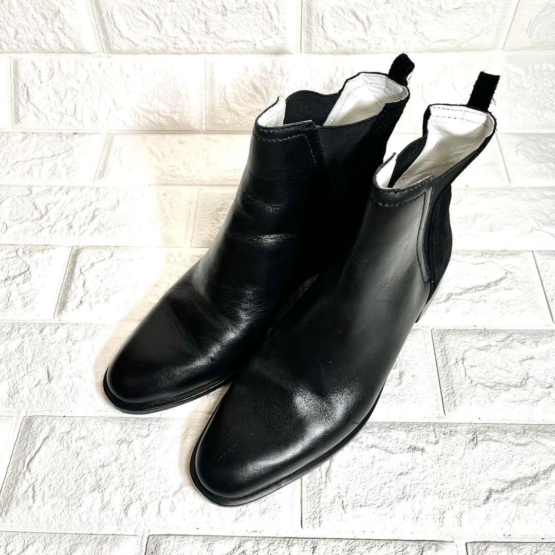 【美品】ZARA サイドゴアブーツ ショートブーツ フラット